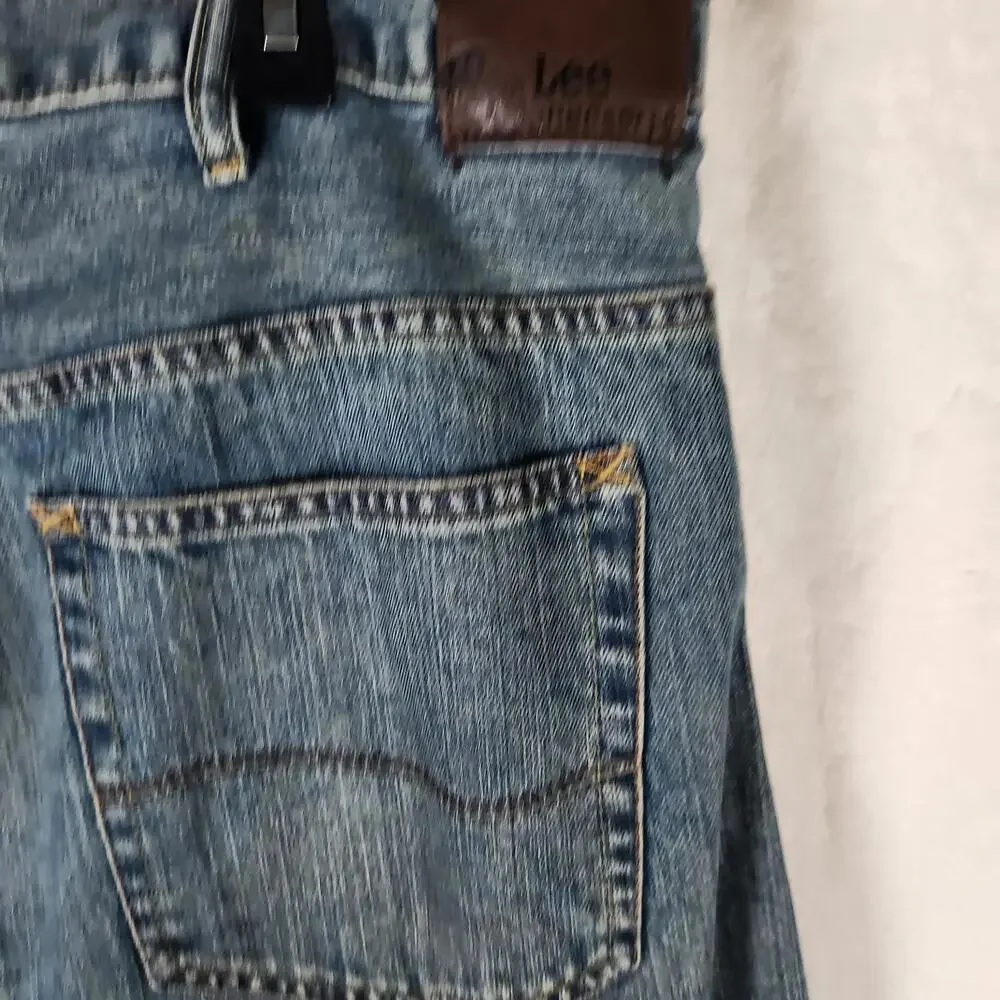 Lee Dungarees Jeans 42x32 Relaxed Fit Bootcut Blue Denim Classic‎ Straight Leg